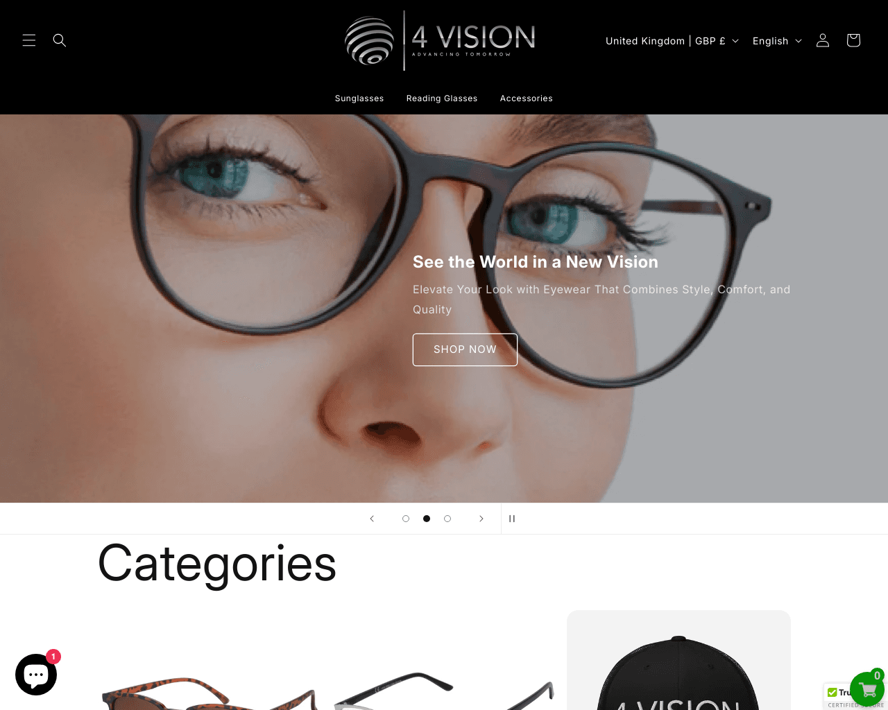 4 Vision homepage