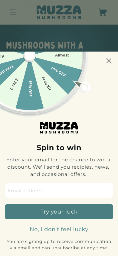 Muzza Mushrooms mobile