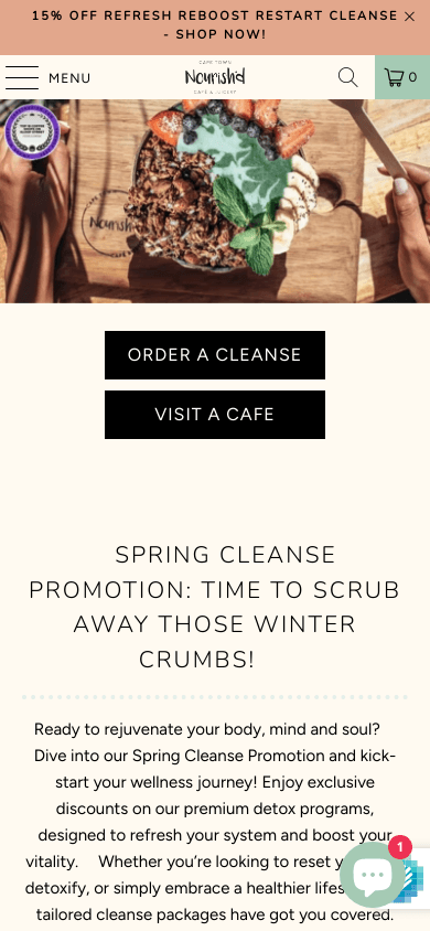 Nourished Café & Juicery mobile