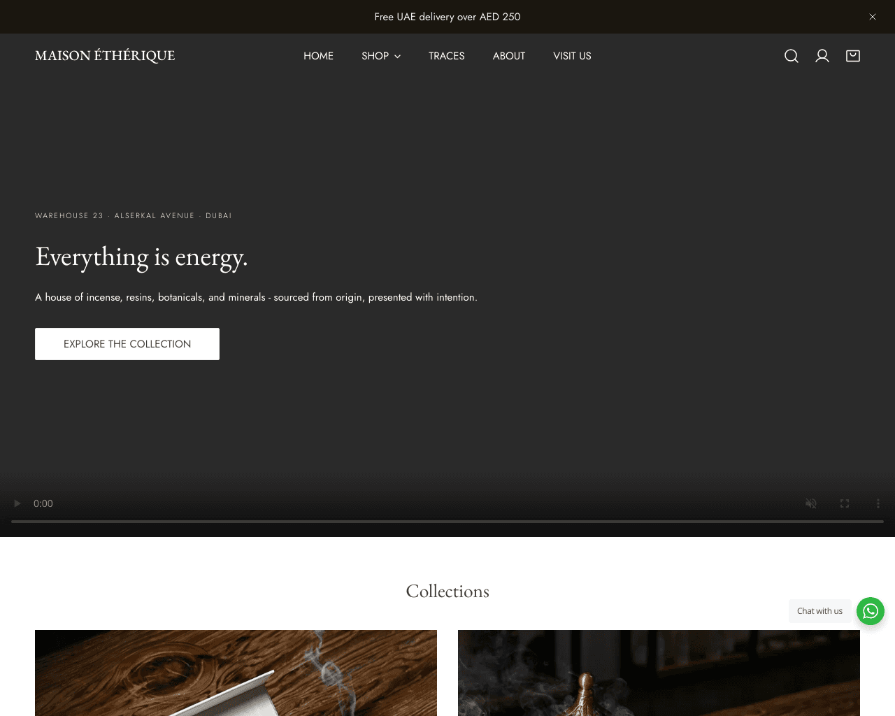 Maison Éthérique - A contemporary house of ancient materials homepage