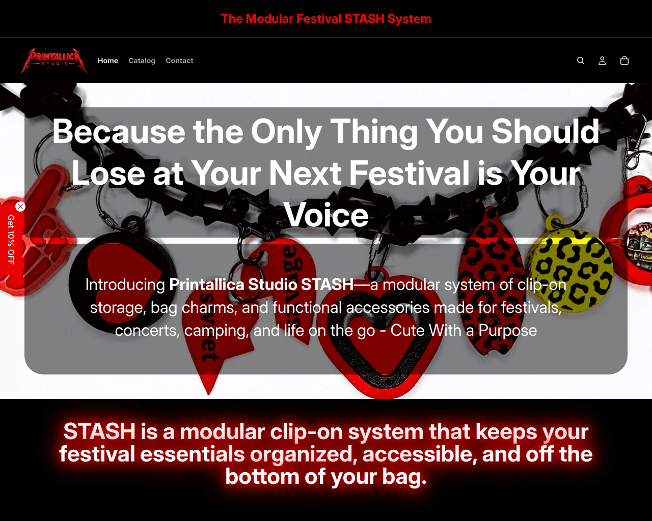 Printallica Studio | Festival Gear Organization & 3D Printed Accessori homepage