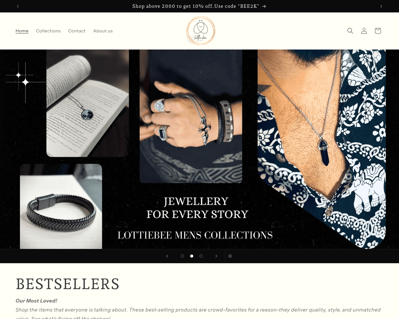 Lottiebee | Handmade Resin, Anti-tarnish, Men and Women Jewellery. homepage