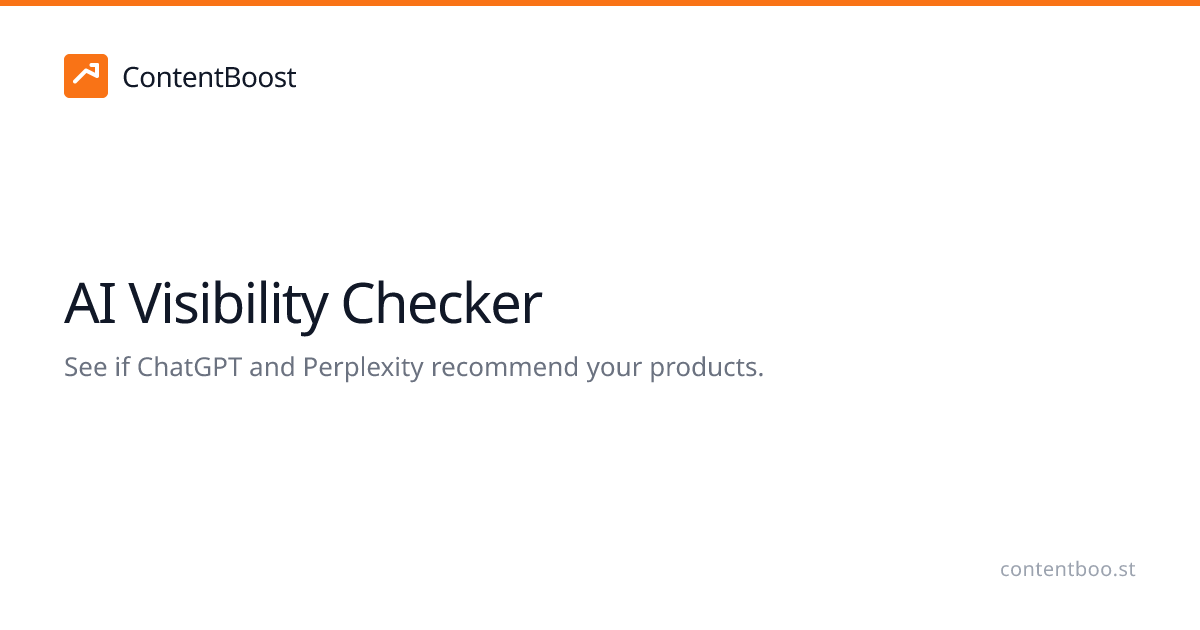 Free AI Visibility Checker for Shopify | ContentBoost
